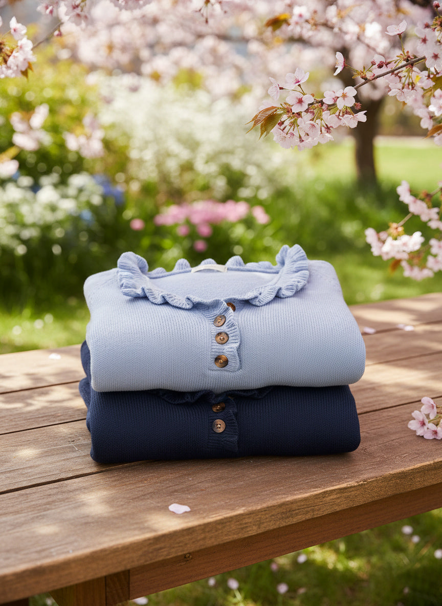 CLEARANCE SALE🔥Ruffle Trim Casual Knit Pullover Tops